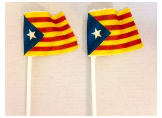 senyera estelada azúcar con bastoncillo